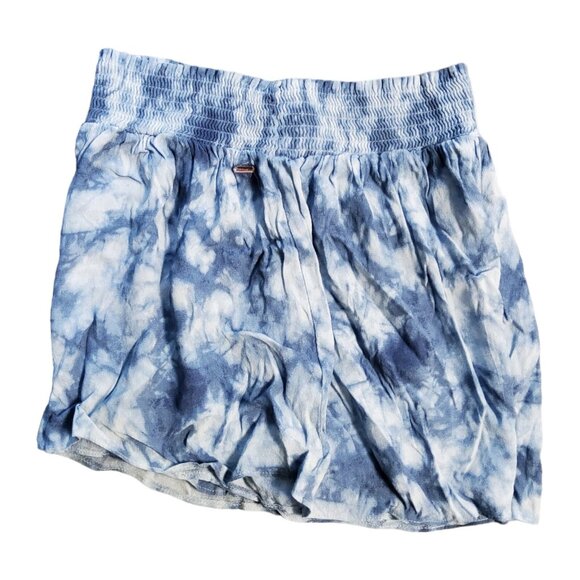 PINK Victoria's Secret Shorts Women's Size Small Blue Tie Dye Elastic Waist - Picture 2 of 7